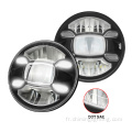 Phare de 7 pouces LED Angel Eye Round Lights Jeep haut faisceau haut de gamme 7 pouces Round Headlights pour les camions